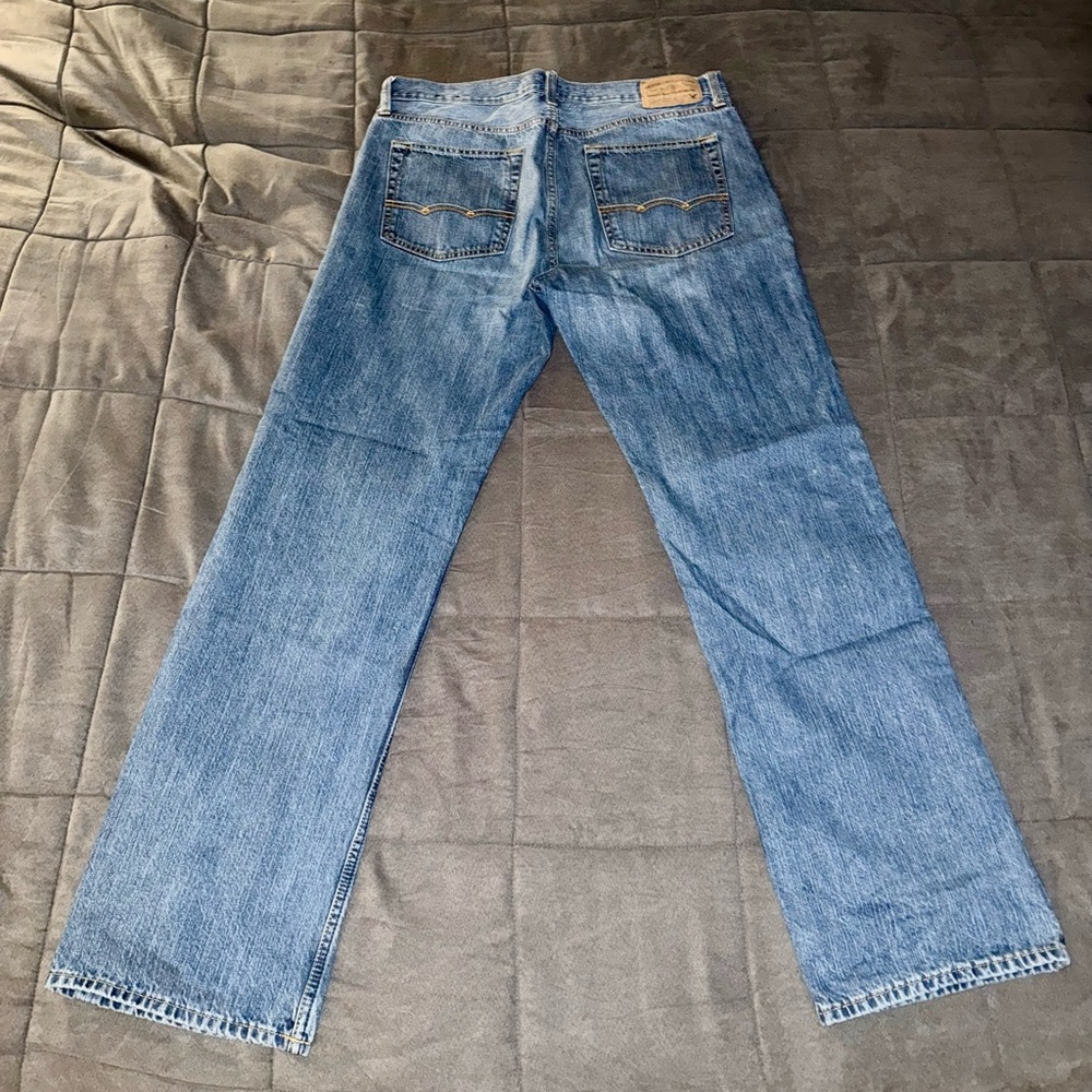 American Eagle 34 x 34 Classic Blue Men's Jeans Vintage Wash Loose Fit - Picture 7 of 9